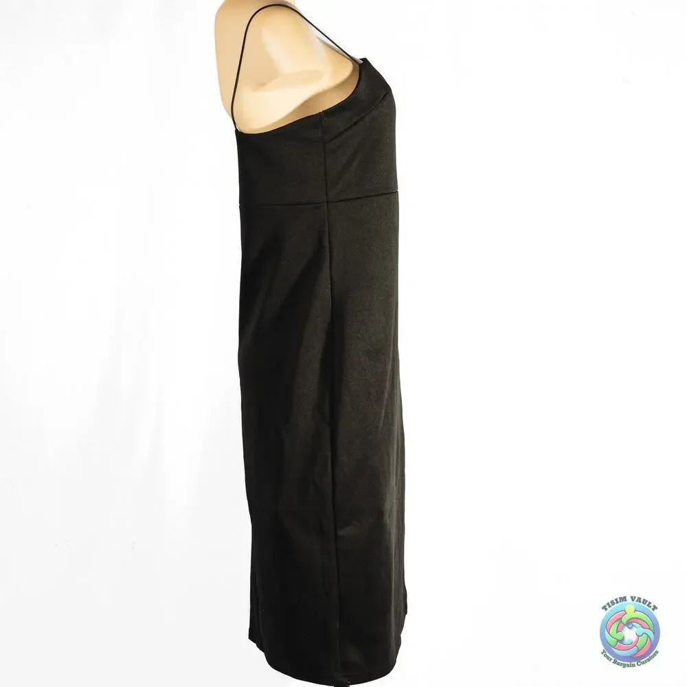 Lyaner XL Black Spaghetti Straps Bodycon Dress - Picture 3 of 7
